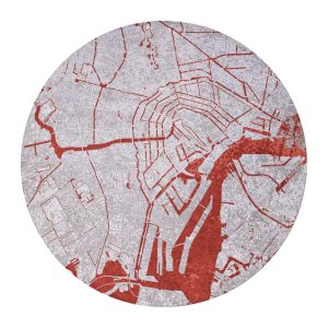 Louis De Poortere vloerkleed Orange Cut – rood – 240x240cm Louis De Poortere vloerkleed Orange Cut – rood – 240x240cm