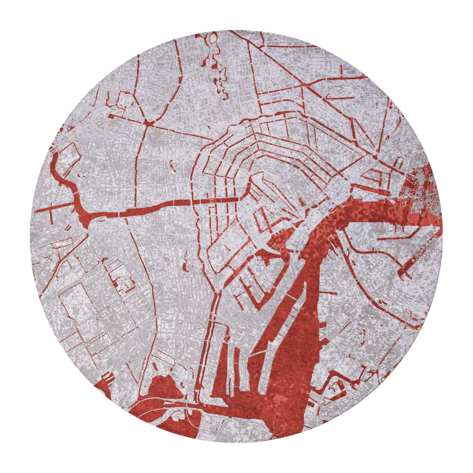 Louis De Poortere vloerkleed Orange Cut - rood - 240x240cm