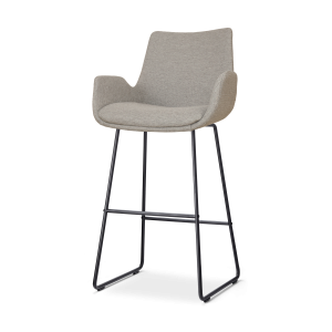 Nolon Nino-Eef Barkruk Warm Grijs – met Armleuning – Zwart – 75 cm Nolon Nino-Eef Barkruk Warm Grijs – met Armleuning – Zwart – 75 cm