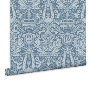 Laura Ashley Vliesbehang – Heraldic Damask Dusky Seaspray – 10mx52cm Laura Ashley Vliesbehang – Heraldic Damask Dusky Seaspray – 10mx52cm