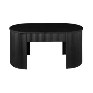 Leitmotiv bank Estriado – zwart – 80x40x42cm