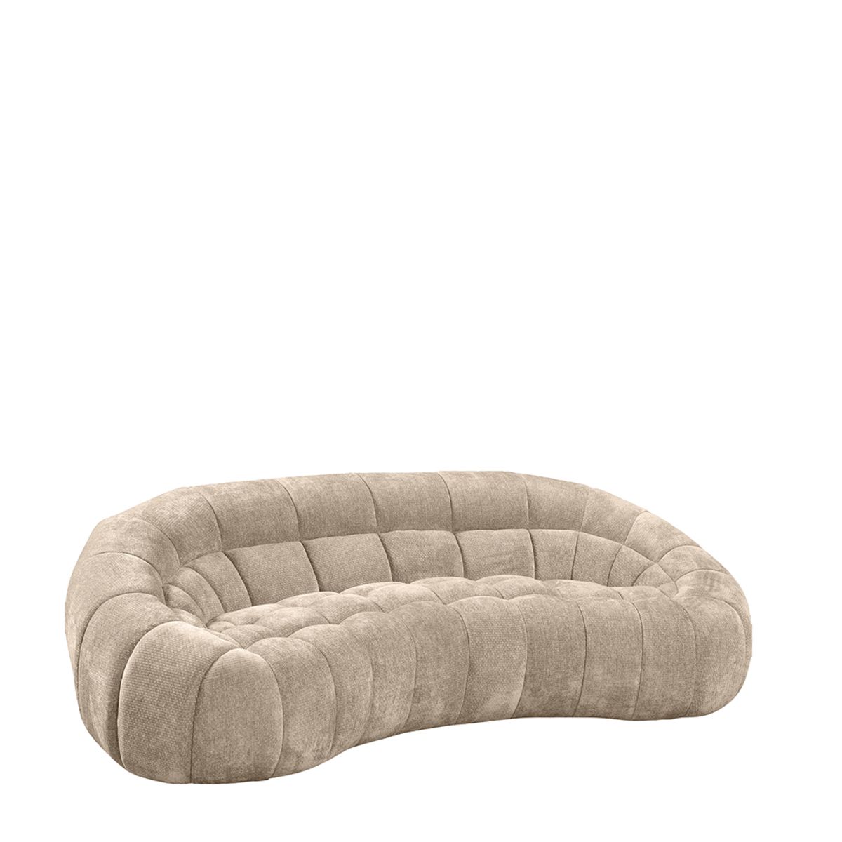 LABEL51 3-Zits Bank Cloud - Beige Stof - 238x115x75cm