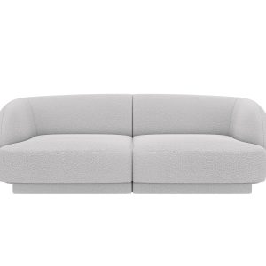 Micadoni Bank Miley 2-zits, boucle lichtgrijs – 90x180x70cm Micadoni Bank Miley 2-zits, boucle lichtgrijs – 90x180x70cm