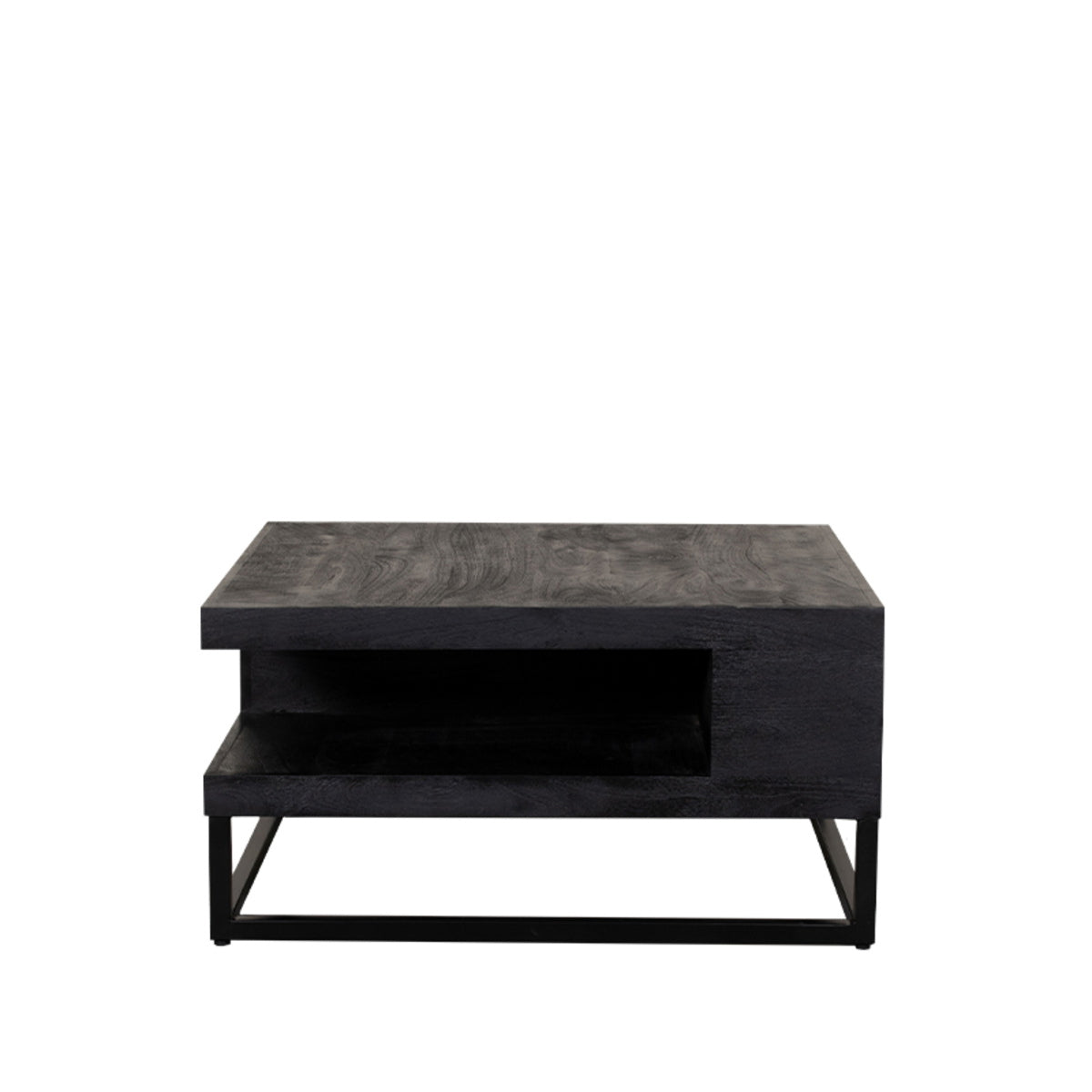LABEL51 Salontafel Cube - Zwart Mangohout - 80x80x40cm