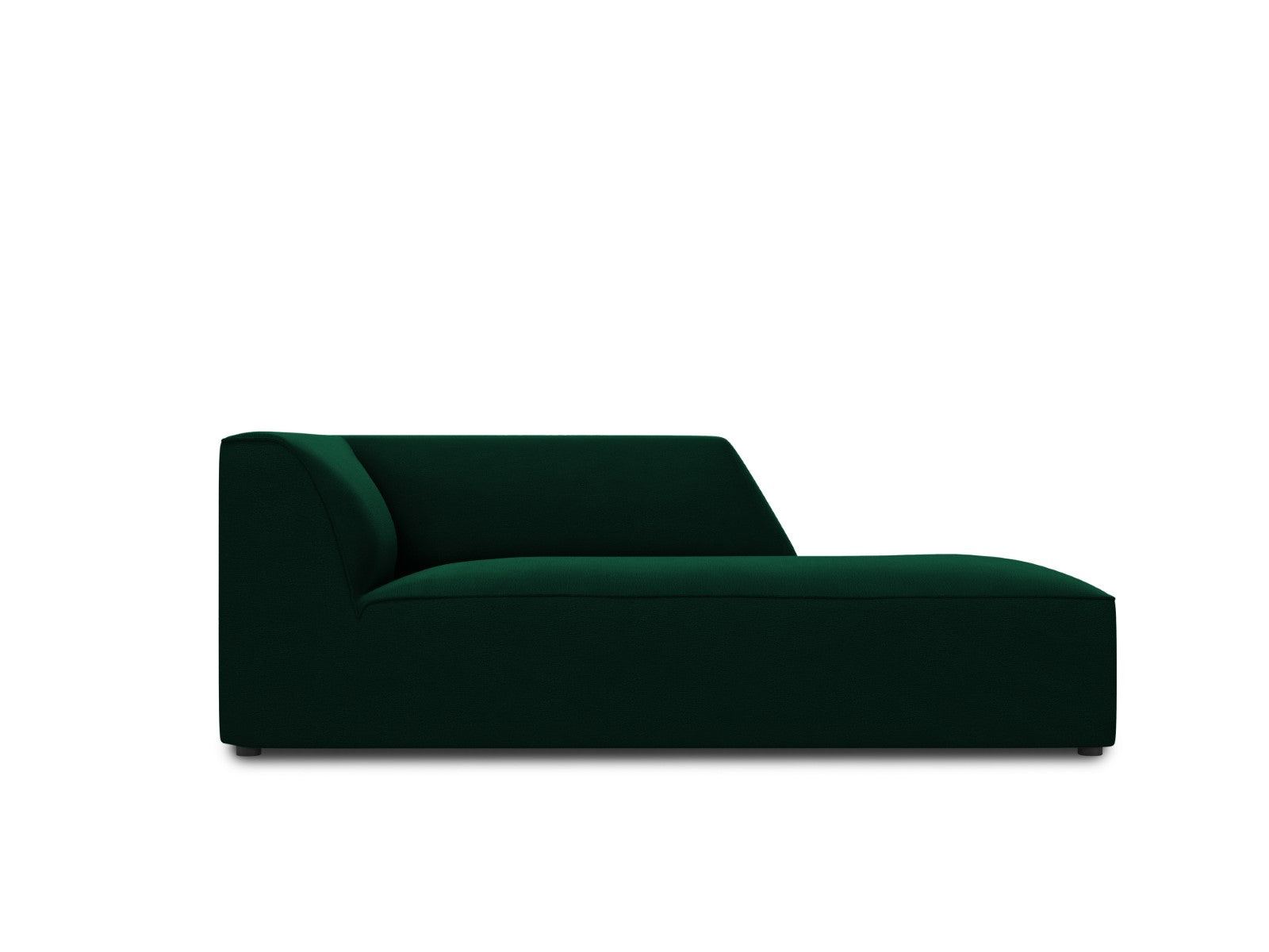 Micadoni rechter chaise longue Ruby flueel, flessengroen - 180x93x69cm