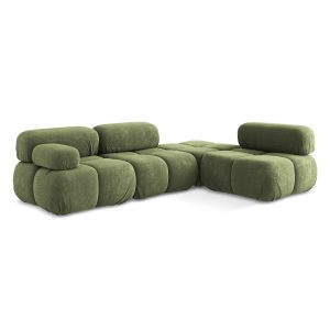 LaMiaSofa hoekbank rechts Sanremo – chenille stof – groente – 285x190x LaMiaSofa hoekbank rechts Sanremo – chenille stof – groente – 285x190x