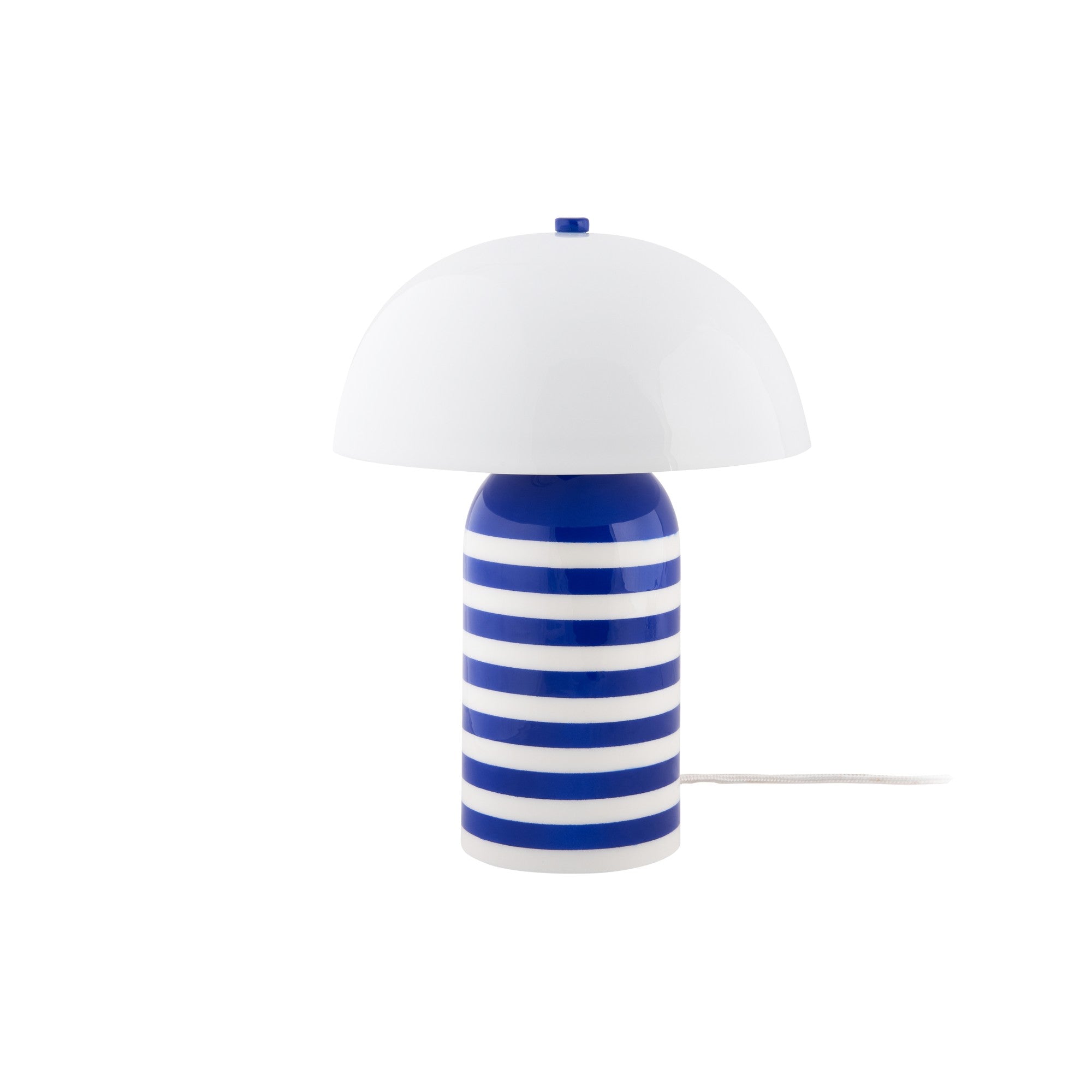 Leitmotiv tafellamp Rayado Retro - blauw - 23x23x30cm - Paddenstoellam