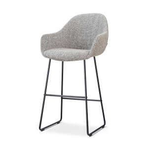 Nolon Nino-Mae barkruk grijs blend – zwart onderstel – 75 cm