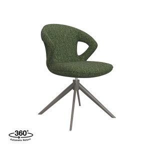 LABEL51 Eetkamerstoel Zurich – Donkergroen Bouclé – Draaibaar LABEL51 Eetkamerstoel Zurich – Donkergroen Bouclé – Draaibaar