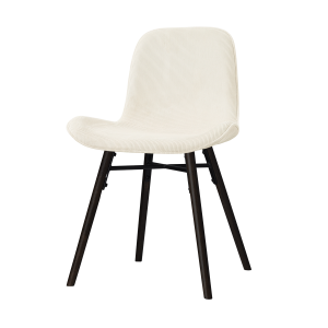 Nolon Nena-Fé Eetkamerstoel Rib Beige – Zwart Houten Onderstel Nolon Nena-Fé Eetkamerstoel Rib Beige – Zwart Houten Onderstel