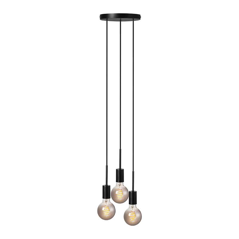 Nordlux Paco Hanglamp - 3-lichts E27 - Zwart