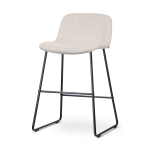Nolon Nino-Mats Barkruk Beige – Zwart Onderstel – 65 cm