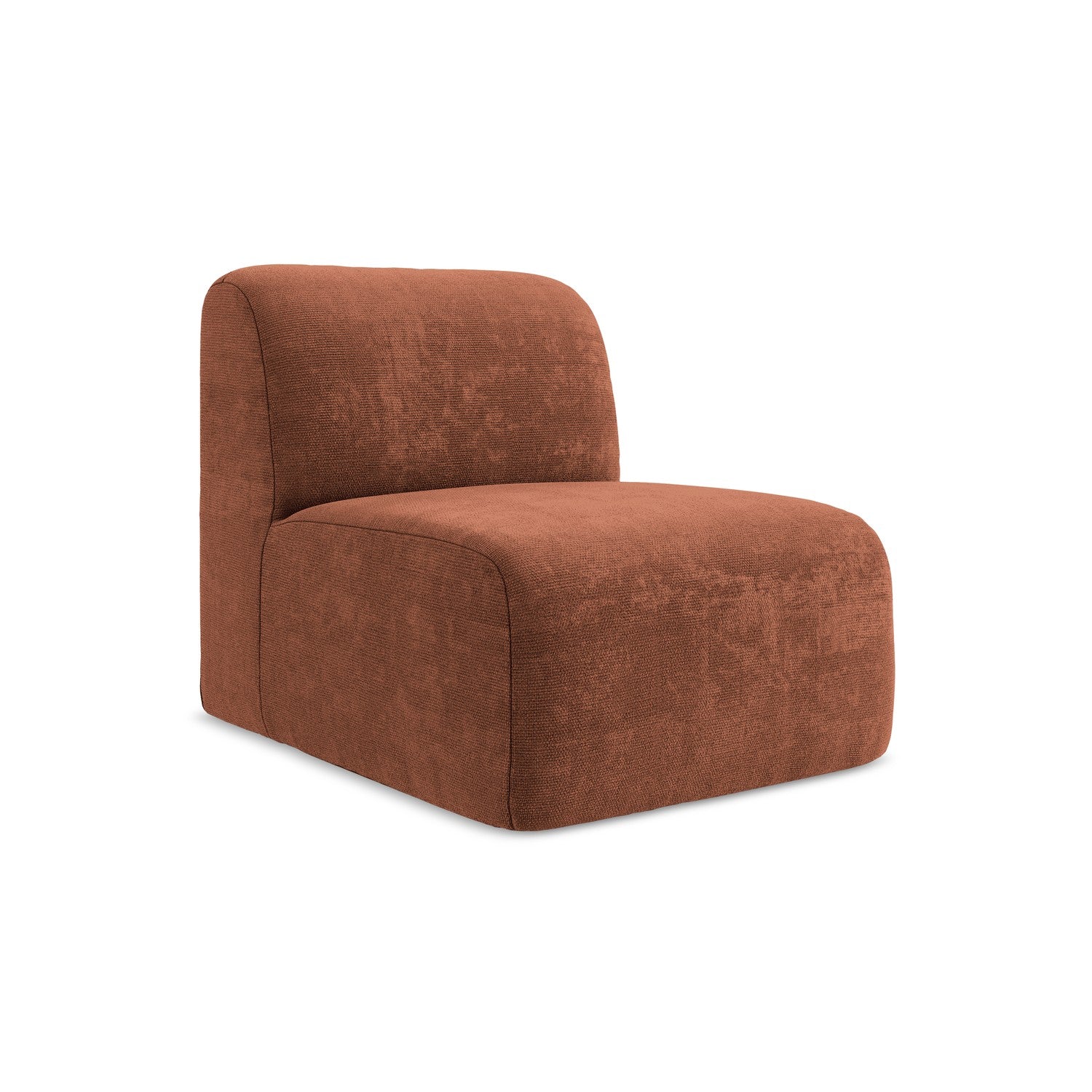 LaMiaSofa Bankmodule midden Cervo - chenille stof - terracotta - 70x94