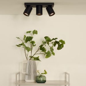 Lucide plafondspot NIGEL – 3xGU10 – Zwart Lucide plafondspot NIGEL – 3xGU10 – Zwart