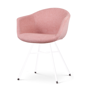 Nolon Noa-Otis eetkamerstoel zacht roze – met armleuning – wit Nolon Noa-Otis eetkamerstoel zacht roze – met armleuning – wit