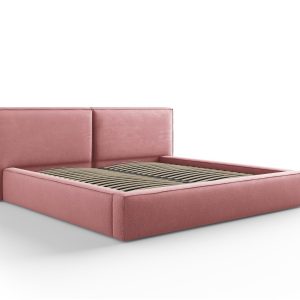 Micadoni Opbergbed met hoofdeinde Jodie 200x200cm, structurele stof, r Micadoni Opbergbed met hoofdeinde Jodie 200x200cm, structurele stof, r
