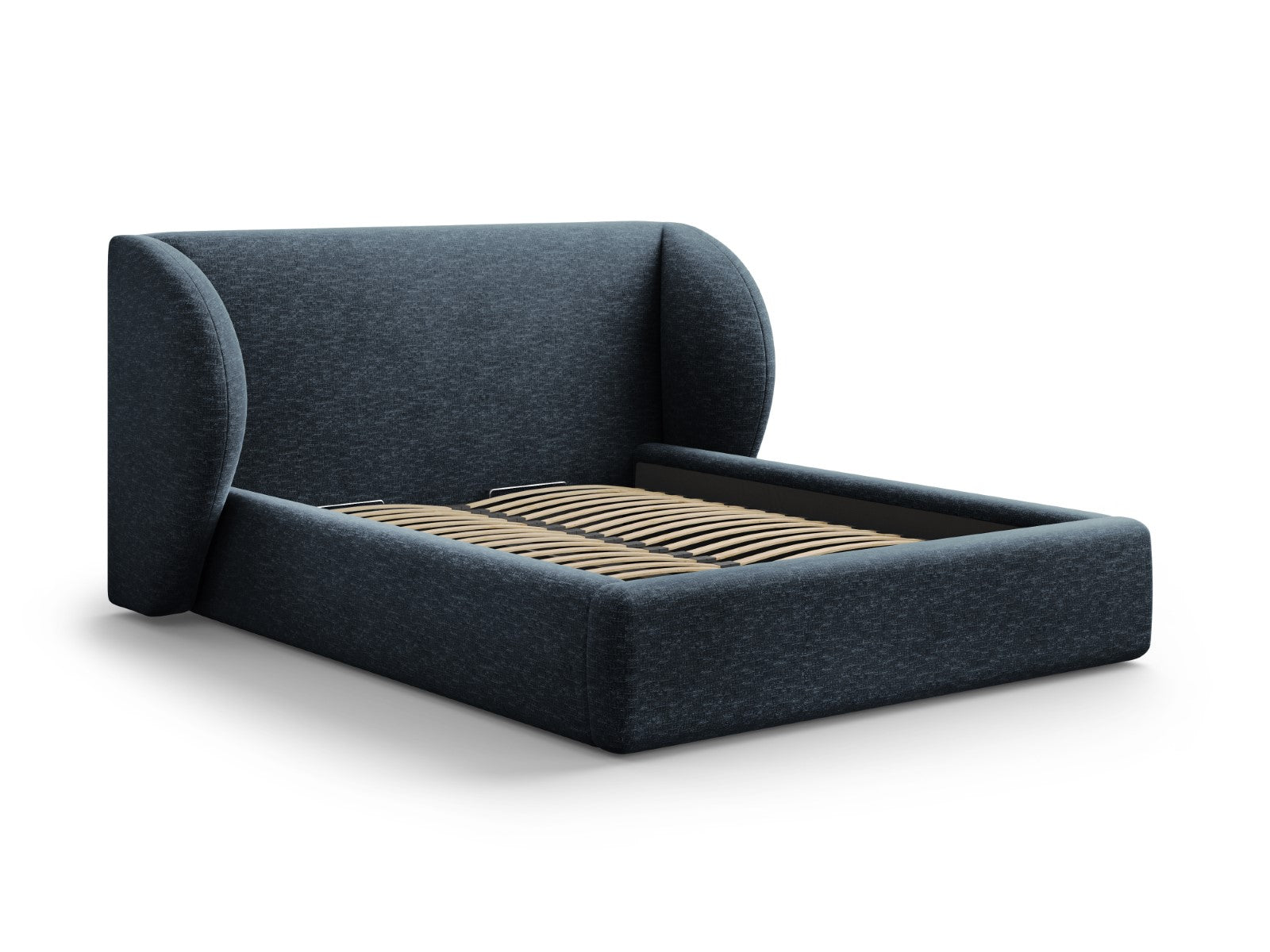Micadoni Opbergbed met hoofdeinde Miley 200x200cm, chenille, koningsbl
