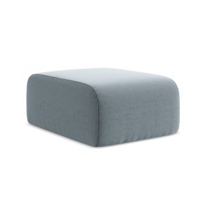 LaMiaSofa Poef Cervo – velours – lichtblauw – 72x94x42