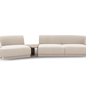 Micadoni linker modulaire bank Miley 3-zits, flueel, lichtbeige – 126x Micadoni linker modulaire bank Miley 3-zits, flueel, lichtbeige – 126x