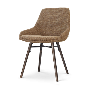 Nolon Nena-Isa eetkamerstoel bruin blend – walnoot houten onderstel Nolon Nena-Isa eetkamerstoel bruin blend – walnoot houten onderstel
