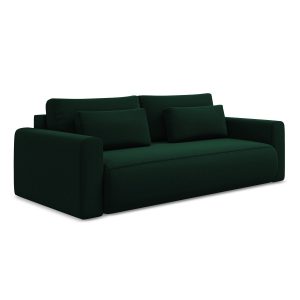 LaMiaSofa 3-zits slaapbank Perugia – velours – flessengroen – 238x105x LaMiaSofa 3-zits slaapbank Perugia – velours – flessengroen – 238x105x