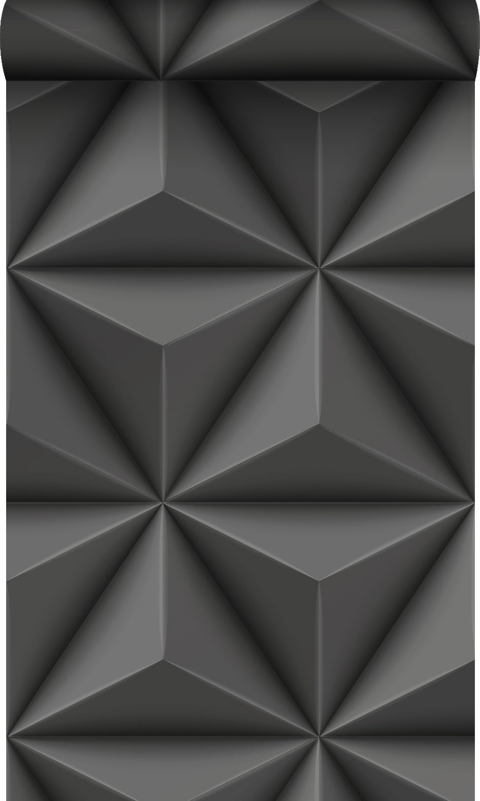 Origin Wallcoverings behang grafisch 3D motief donkergrijs - 53 cm x 1
