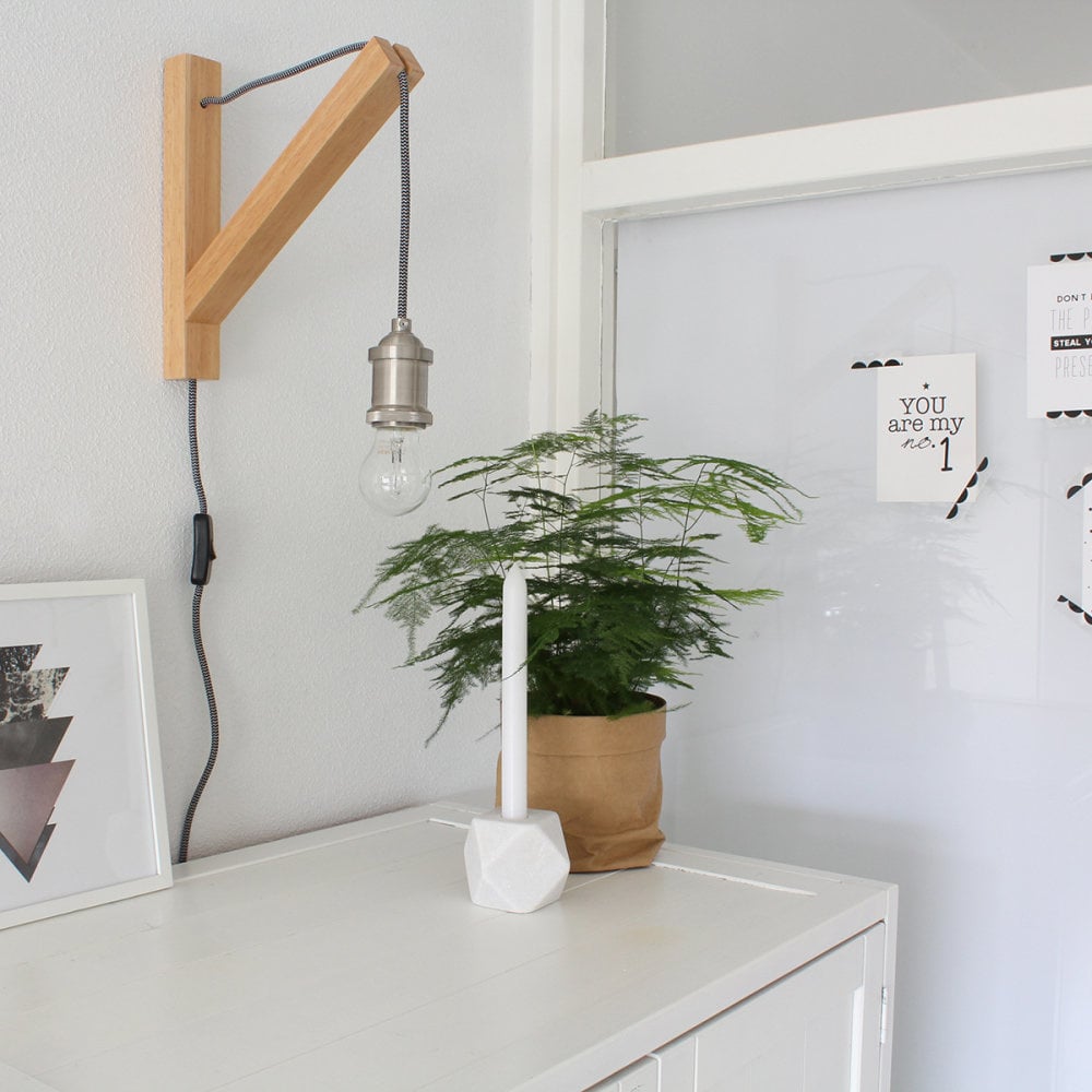 Mexlite wandlamp dion - 1 lichts - 30x 28 cm - bruin