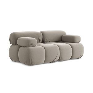 LaMiaSofa Tweezits modulaire bank Sanremo – velours – taupe – 190x96x7