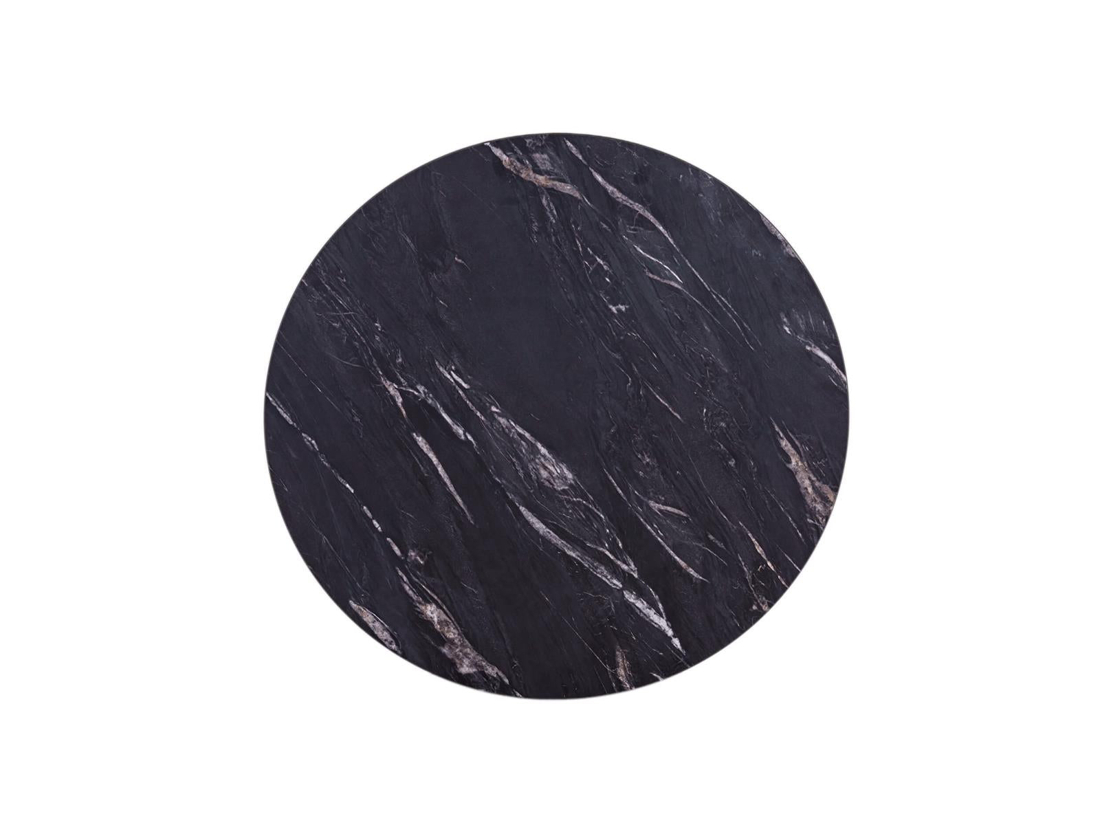 MaximaVida rond tafelblad Firenze 75 cm - zwart HPL marmer look