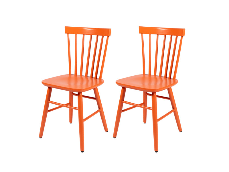 MaximaVida houten spijlenstoel Maxime warm oranje - doos per 2 stuks
