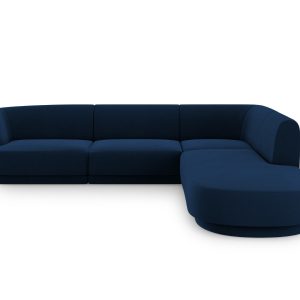 Micadoni rechter hoekbank Miley 6-zits, flueel, koningsblauw – 248×255 Micadoni rechter hoekbank Miley 6-zits, flueel, koningsblauw – 248×255