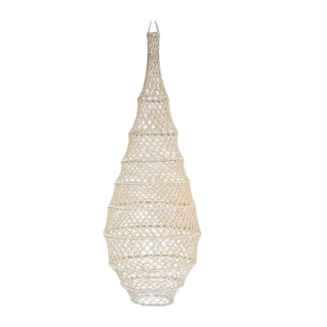 MÔMÉ Hanglamp Numa - off white - viscose - Ø 40 cm / H 110 cm - fishne