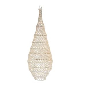 NOA MAY Hanglamp Numa – off white – viscose – Ø 40 cm / H 95 cm – fish NOA MAY Hanglamp Numa – off white – viscose – Ø 40 cm / H 95 cm – fish