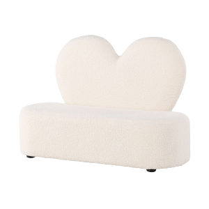 Nest living Aryna teddystof kinderbankje wit Nest living Aryna teddystof kinderbankje wit