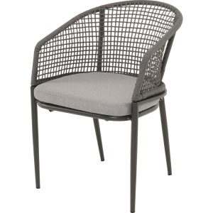 Lesli Living bistrostoel Kioto – grijs – 56x62x77cm – set van 2 Lesli Living bistrostoel Kioto – grijs – 56x62x77cm – set van 2