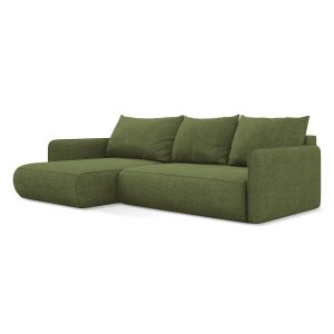 LaMiaSofa hoekbank links Palermo – chenille stof – flessengroen – 240x LaMiaSofa hoekbank links Palermo – chenille stof – flessengroen – 240x