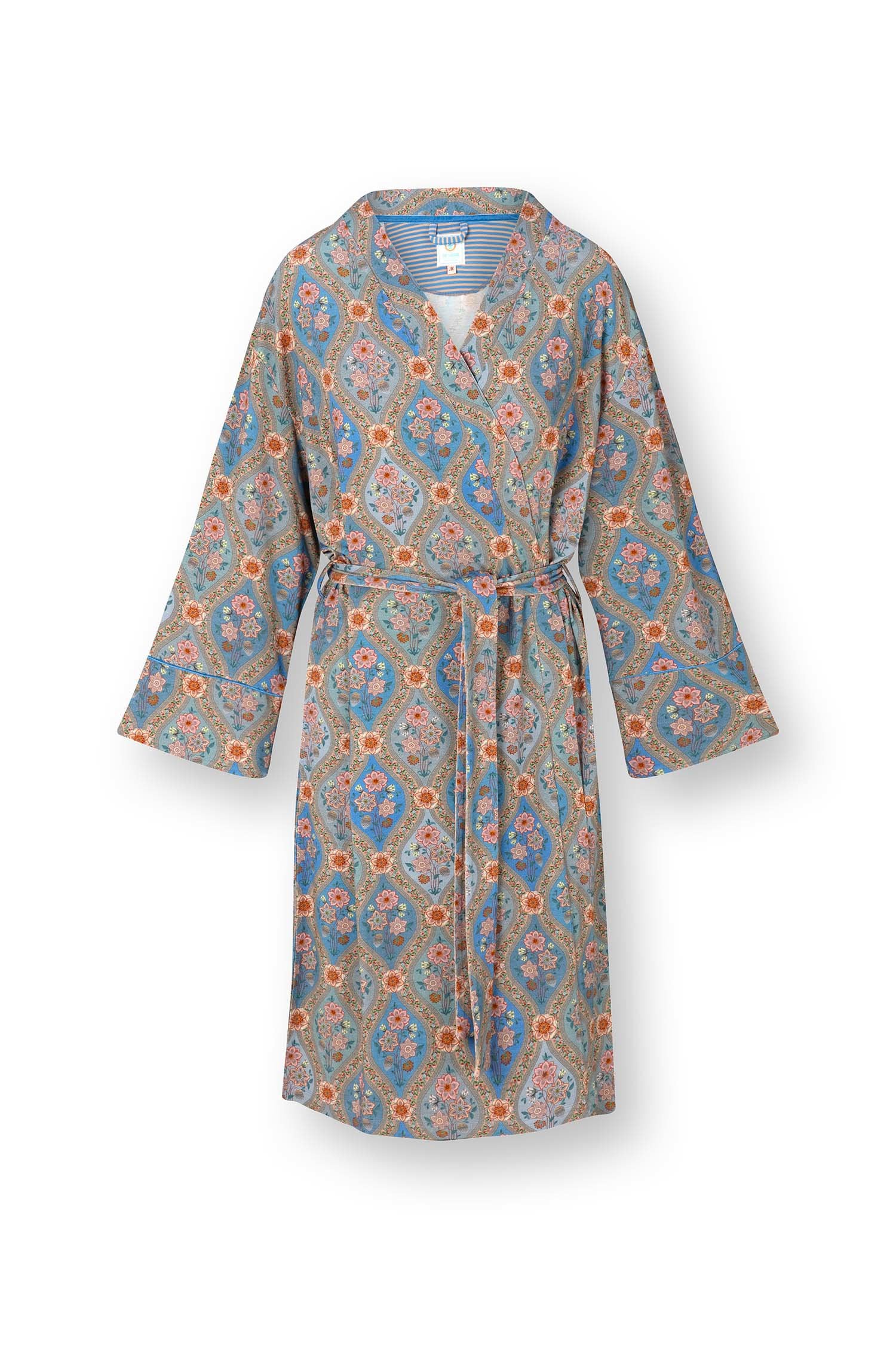 Pip Studio - Naomi Kimono Dames - Ornamento - Blauw - XL