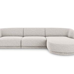 Micadoni rechter hoekbank Miley 4-zits, structurele stof geld – 156×25 Micadoni rechter hoekbank Miley 4-zits, structurele stof geld – 156×25