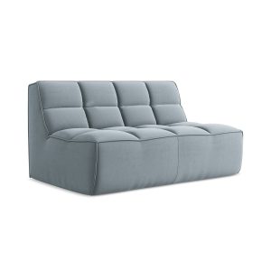 LaMiaSofa Tweezits modulaire bank Belluno – velours – lichtblauw – 160