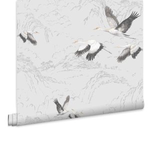 Laura Ashley Vliesbehang – Animalia Silver – 10mx52cm Laura Ashley Vliesbehang – Animalia Silver – 10mx52cm