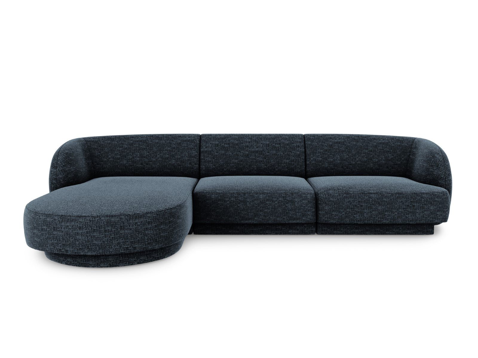 Micadoni linker hoekbank Miley 4-zits, chenille, koningsblauw - 156x25