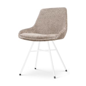Nolon Noa-Isa Eetkamerstoel Bruin – Stof – Wit Onderstel Nolon Noa-Isa Eetkamerstoel Bruin – Stof – Wit Onderstel