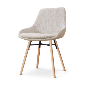 Nolon Nena-Isa Eetkamerstoel Beige Gemêleerd – Stof – Houten Poten Nolon Nena-Isa Eetkamerstoel Beige Gemêleerd – Stof – Houten Poten