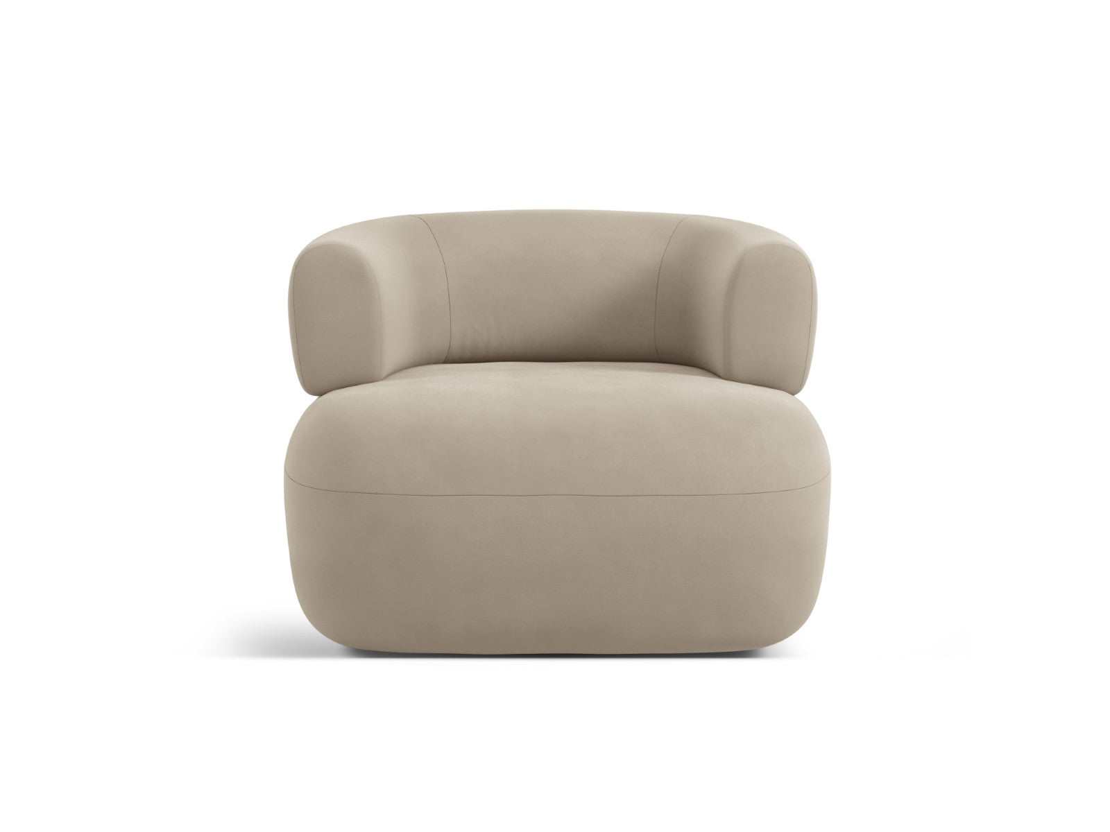Micadoni Fauteuil Jenny flueel beige - 88x90x73cm