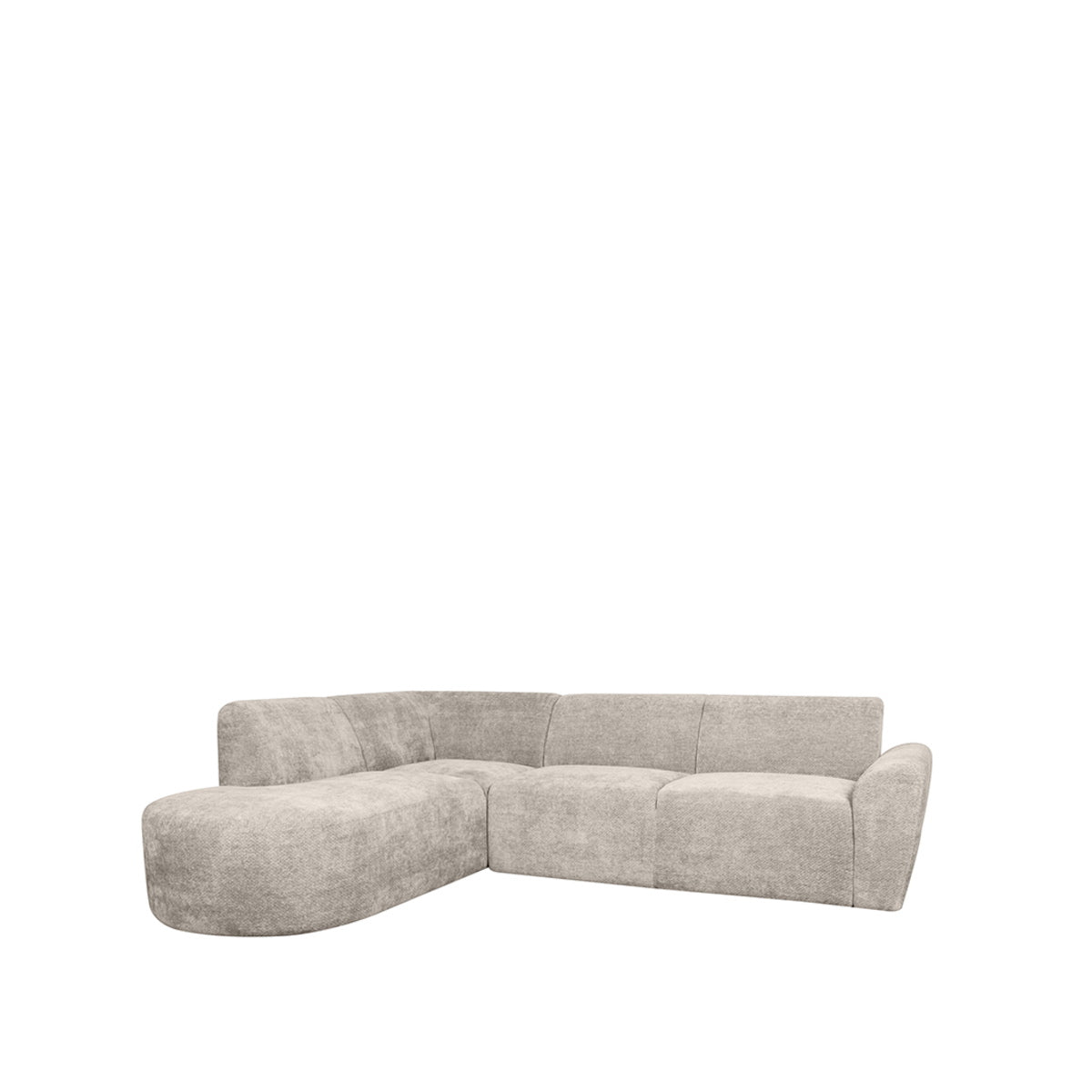 LABEL51 Hoekbank Espen Links - Naturel Stof - 267x223x79cm