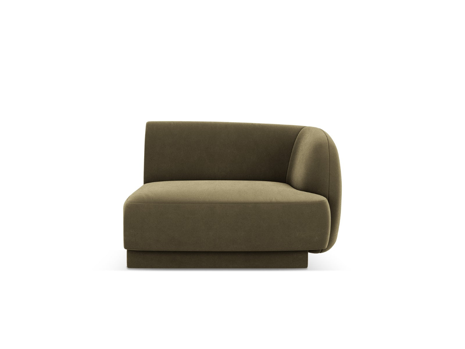 Micadoni rechter module Miley flueel groente - 90x90x70cm