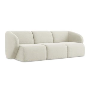 LaMiaSofa 3-zits bank Cervo – bouclé – zand – 244x94x75