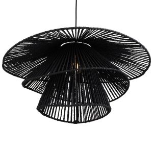 Lighto | Hanglamp Rotan Zwart Ø63 cm | Amara Lighto | Hanglamp Rotan Zwart Ø63 cm | Amara