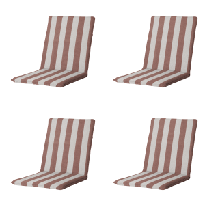 Madison stapelstoelkussen Amora – bruin – 97x49x5cm – set van 4 Madison stapelstoelkussen Amora – bruin – 97x49x5cm – set van 4