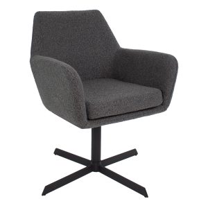 Kick draaistoel Viktor Boucle – Donkergrijs Kick draaistoel Viktor Boucle – Donkergrijs